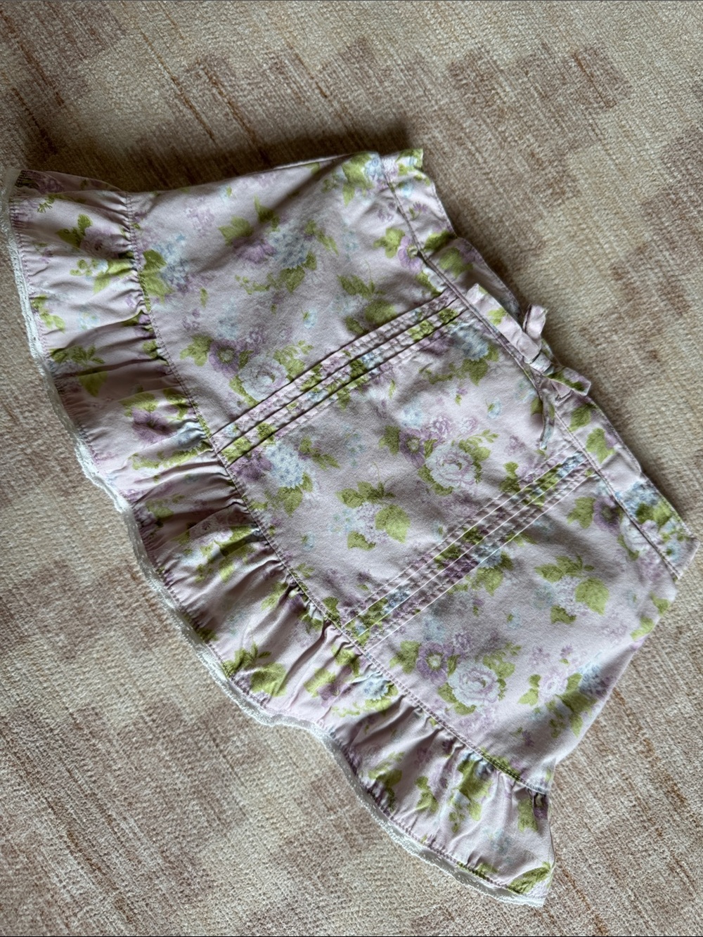Janie and Jack Lavender Floral Ruffle Skirt with Attached Bloomers size 0-6M